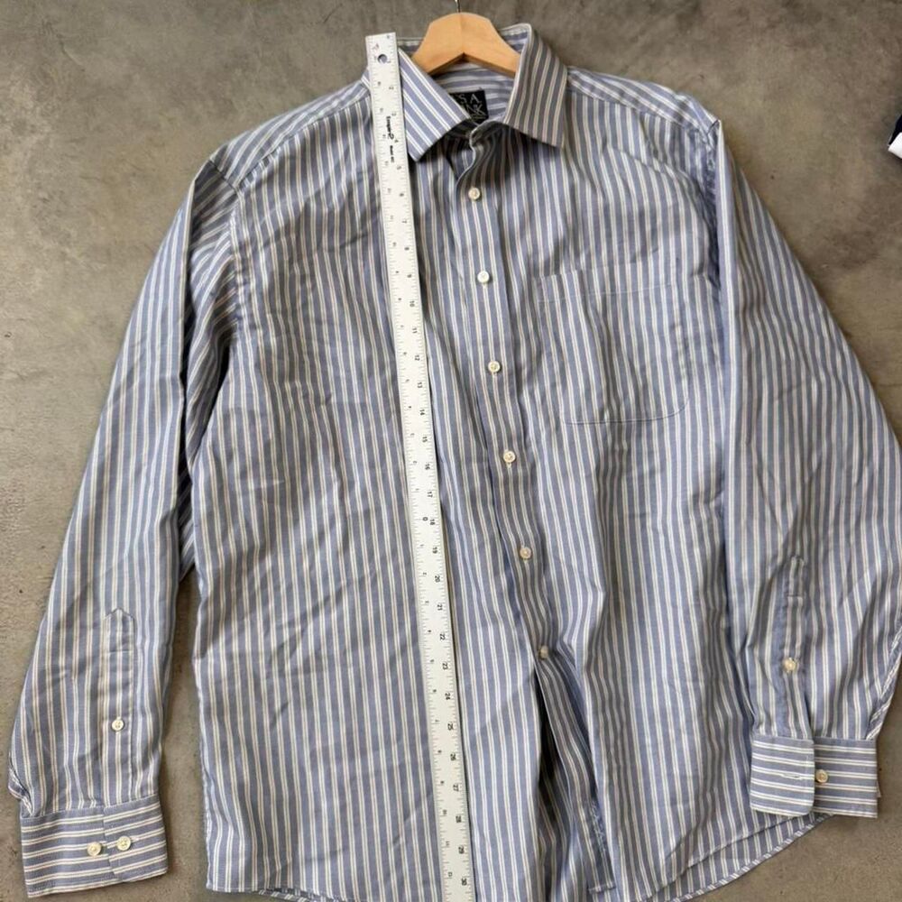 Jos a Bank blue & white striped button-up shirt - Picture 4 of 6